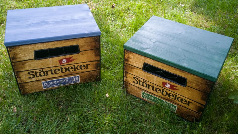 Bunte Bierkasten Sitzauflage – DIY-Anleitung