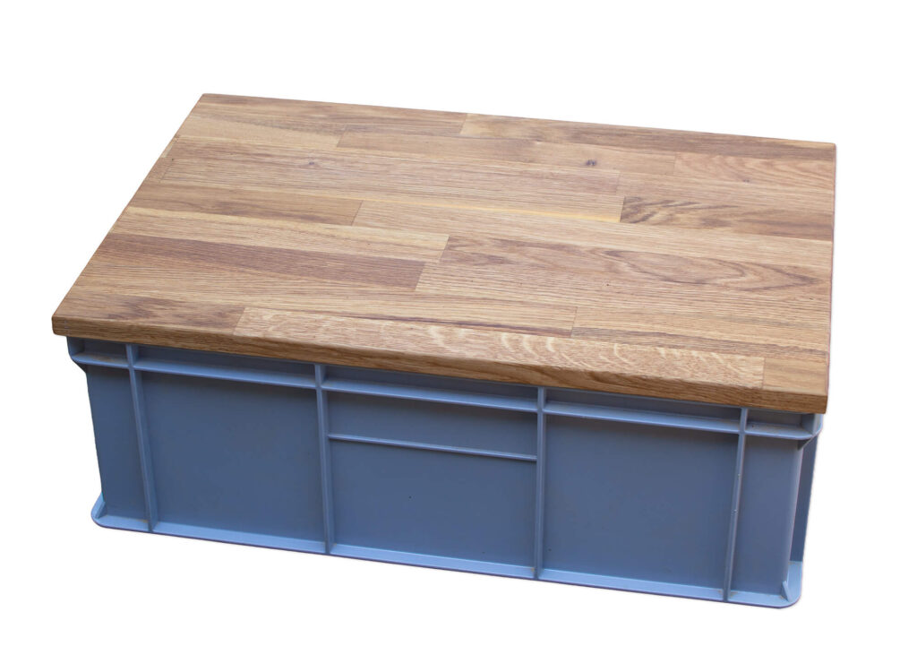 eurobox holzdeckel eiche natur 60x40 cm geölt